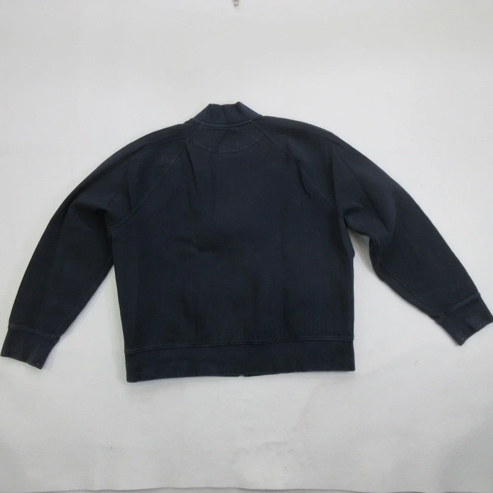 Banana Republic Men Jacket XXL Tall Blue Herringbone Full Zip Bomber